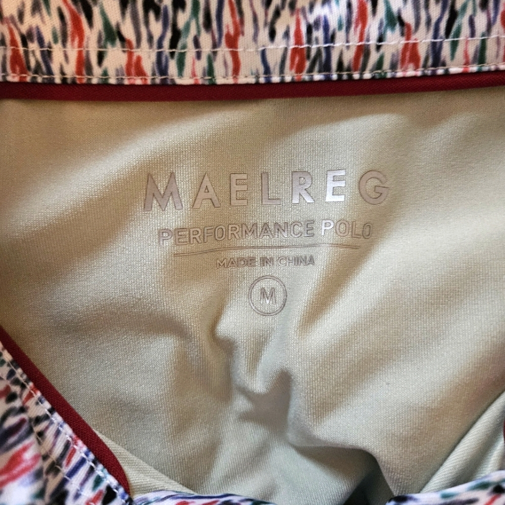 Maelreg Performance Polo Men's Green Polo Shirt Medium - Picture 5 of 7